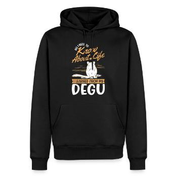 Degu Besitzer Strauchratte Walddegu - Männer Premium Bio Hoodie - Schwarz - Vorne - Nico (187cm)