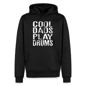Cool Dads Play Drums Cadeau amusant pour batteur - Sweat à capuche Premium bio Homme - noir - Devant - Nico (187cm)