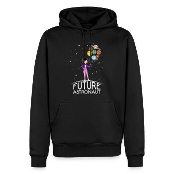 Futur astronaute avec le design des planètes Cadeau pour - Sweat à capuche Premium bio Homme - noir - Devant - Nico (187cm)