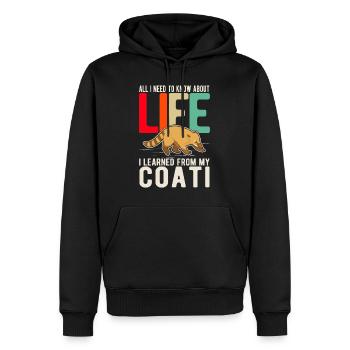 Nasenbär Geschenk Rüsselbär Coati - Männer Premium Bio Hoodie - Schwarz - Vorne - Nico (187cm)