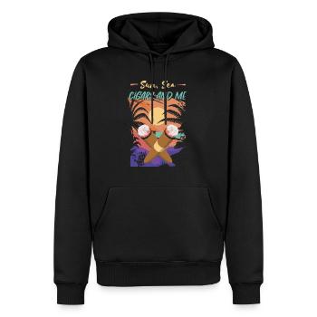 Zigarre Rauchen Zigarren Raucher - Männer Premium Bio Hoodie - Schwarz - Vorne - Nico (187cm)