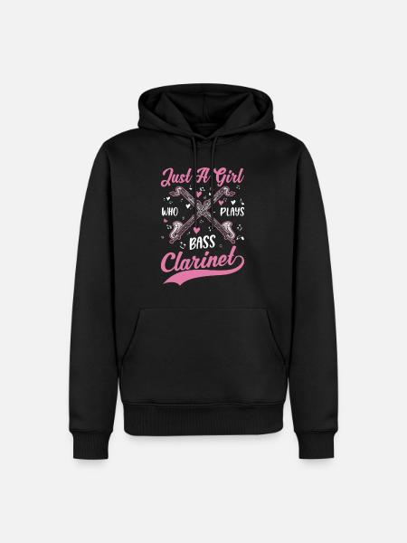 Clarinettiste basse - Sweat à capuche Premium bio Homme - noir