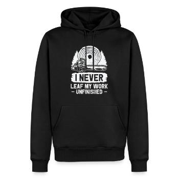 Arboriculteur, coupe-arbres, tronçonneuse, bûcheron - Sweat à capuche Premium bio Homme - noir - Devant - Nico (187cm)
