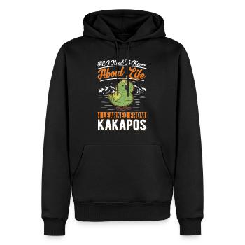 Kakapo Vogel Nachtpapagei - Männer Premium Bio Hoodie - Schwarz - Vorne - Nico (187cm)