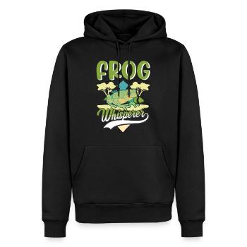 Frosch Flüsterer Geschenk Laubfrosch - Männer Premium Bio Hoodie - Schwarz - Vorne - Nico (187cm)