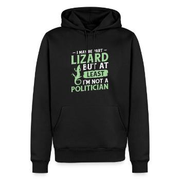 Lizard Reptilian Agenda Conspiracy Theory - Men’s Premium Organic Hoodie - black - Front - Nico (187cm)