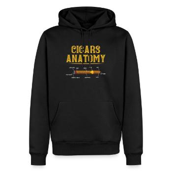 Fumeurs de cigares Fumeurs de cigares - Sweat à capuche Premium bio Homme - noir - Devant - Nico (187cm)