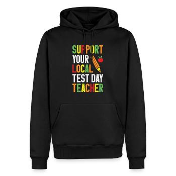 Test Day Teacher Testing Day School Staar Test - Men’s Premium Organic Hoodie - black - Front - Nico (187cm)