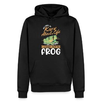 Grenouille Rainette Grenouille grimpante - Sweat à capuche Premium bio Homme - noir - Devant - Nico (187cm)