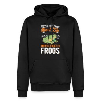 Grenouille Rainette Grenouille grimpante - Sweat à capuche Premium bio Homme - noir - Devant - Nico (187cm)