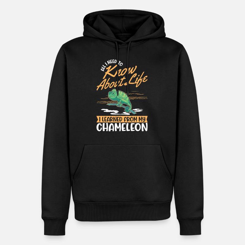 Chamäleon Geschenk Chameleon - Männer Premium Bio Hoodie - Schwarz