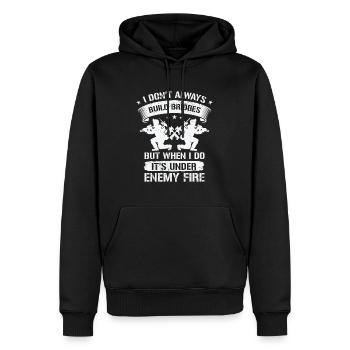 Combat Engineer Engineering Armee - Männer Premium Bio Hoodie - Schwarz - Vorne - Nico (187cm)