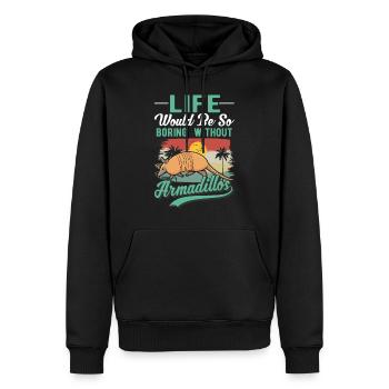 Cadeau de tatou Maître à l’omet - Sweat à capuche Premium bio Homme - noir - Devant - Nico (187cm)