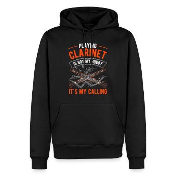Clarinettes Amateur Clarinettiste Clarinettiste - Sweat à capuche Premium bio Homme - noir - Devant - Nico (187cm)