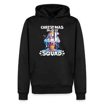 Weihnachten im Juli Schneemann-Eiscreme - Männer Premium Bio Hoodie - Schwarz - Vorne - Nico (187cm)