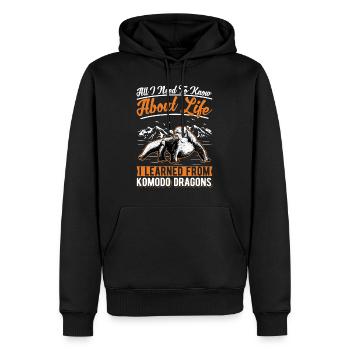 Komodowaran Komododrache Waran - Männer Premium Bio Hoodie - Schwarz - Vorne - Nico (187cm)