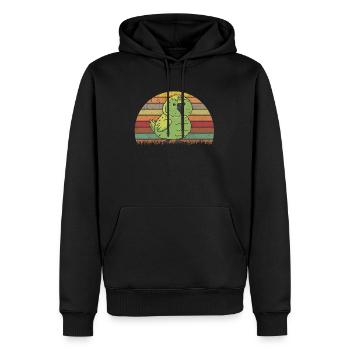 Kakapo Retro Nachtpapagei Vintage - Männer Premium Bio Hoodie - Schwarz - Vorne - Nico (187cm)