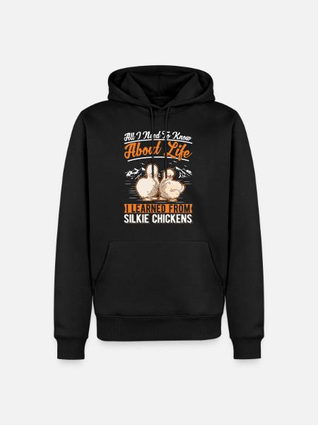 Silk Chicken Silkie Chicken - Men’s Premium Organic Hoodie - black