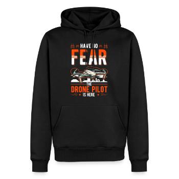 Drone Cadeau Drone Pilote Quadcopter - Sweat à capuche Premium bio Homme - noir - Devant - Nico (187cm)