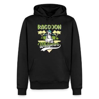 Raton laveur Raton laveur - Sweat à capuche Premium bio Homme - noir - Devant - Nico (187cm)
