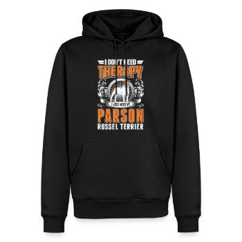 Parson Russell Terrier Therapy - Men’s Premium Organic Hoodie - black - Front - Nico (187cm)