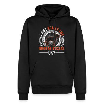 I just like Magyar Vizsla - Men’s Premium Organic Hoodie - black - Front - Nico (187cm)
