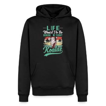 Koala Liebhaber Koalabär - Männer Premium Bio Hoodie - Schwarz - Vorne - Nico (187cm)