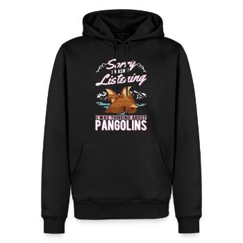 Pangolin Cadeau Pangolin - Sweat à capuche Premium bio Homme - noir - Devant - Nico (187cm)
