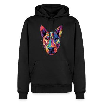 Bull Terrier Couleur Miniature Bull Terrier - Sweat à capuche Premium bio Homme - noir - Devant - Nico (187cm)