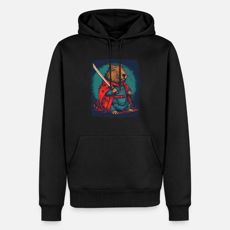 Capybara Samurai Capybara - Men’s Premium Organic Hoodie - black