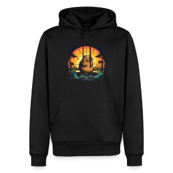 Capybara Cadeau Capybara - Sweat à capuche Premium bio Homme - noir - Devant - Nico (187cm)
