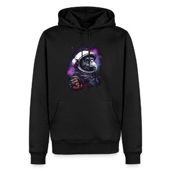 Crow Astronaute Raven - Sweat à capuche Premium bio Homme - noir - Devant - Nico (187cm)