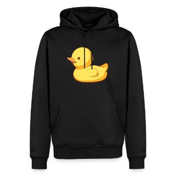 Canard en caoutchouc jaune canard en caoutchouc - Sweat à capuche Premium bio Homme - noir - Devant - Nico (187cm)