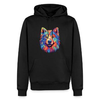 Samojede Schlittenhund Samojeden - Männer Premium Bio Hoodie - Schwarz - Vorne - Nico (187cm)