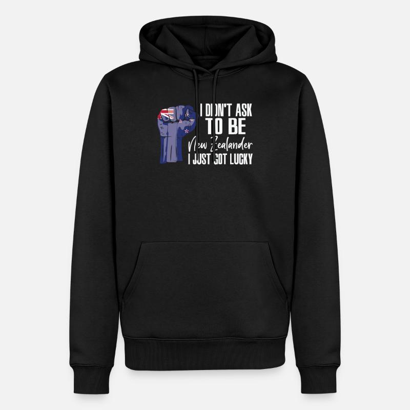 Le drapeau néo-zélandais fièrement cultivé - Sweat à capuche Premium bio Homme - noir