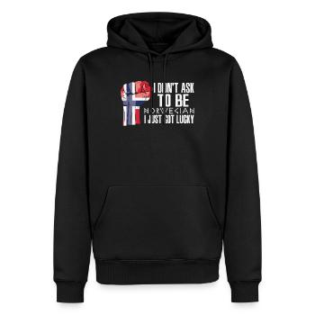 Fierté norvégienne Drapeau norvégien cultivé - Sweat à capuche Premium bio Homme - noir - Devant - Nico (187cm)