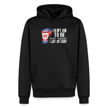 Nordkoreanischer Stolz Nordkoreanische Flagge - Männer Premium Bio Hoodie - Schwarz - Vorne - Nico (187cm)