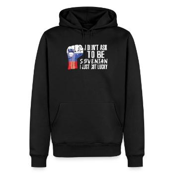 Slowenischer Stolz Slowenische Flagge Gewachsen - Männer Premium Bio Hoodie - Schwarz - Vorne - Nico (187cm)