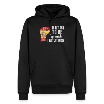 Spanischer Stolz Spanische Flagge Gewachsen - Männer Premium Bio Hoodie - Schwarz - Vorne - Nico (187cm)
