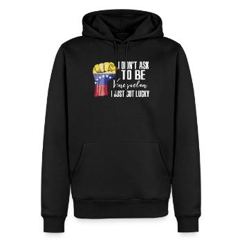 Venezolanischer Stolz Venezolanische Flagge - Männer Premium Bio Hoodie - Schwarz - Vorne - Nico (187cm)