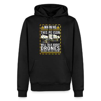 Drohne Drohnenpilot Quadrocopter - Männer Premium Bio Hoodie - Schwarz - Vorne - Nico (187cm)