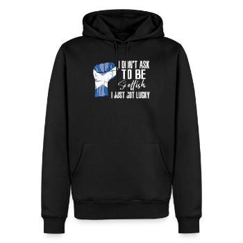 Schottischer Stolz Schottische Flagge Gewachsen - Männer Premium Bio Hoodie - Schwarz - Vorne - Nico (187cm)