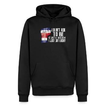Costa Rican Pride Costa Rica Flag Grown Costa - Men’s Premium Organic Hoodie - black - Front - Nico (187cm)