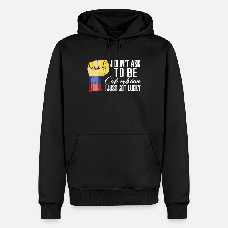 Fierté colombienne Drapeau colombien - Sweat à capuche Premium bio Homme - noir