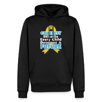 CureFest 2023 CureFest pour les patients atteints de cancer infantile - Sweat à capuche Premium bio Homme - noir - Devant - Nico (187cm)