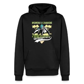 Komodo Dragon, Whisperer, Komodo Dragon Whisperer - Sweat à capuche Premium bio Homme - noir - Devant - Nico (187cm)