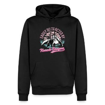Komodowaran Komododrache Waran - Männer Premium Bio Hoodie - Schwarz - Vorne - Nico (187cm)
