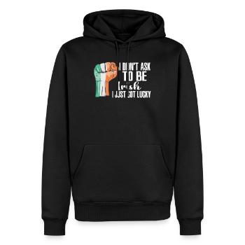 Irischer Patriot Irland Flagge Grown Irish Roots - Männer Premium Bio Hoodie - Schwarz - Vorne - Nico (187cm)
