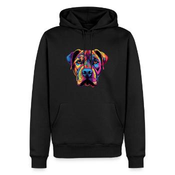Presa Canario Cane Corso Dogo Canario - Sweat à capuche Premium bio Homme - noir - Devant - Nico (187cm)