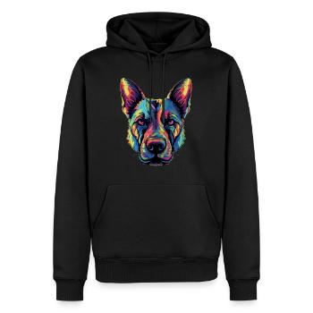 Malinois Belgischer Schäferhund - Männer Premium Bio Hoodie - Schwarz - Vorne - Nico (187cm)
